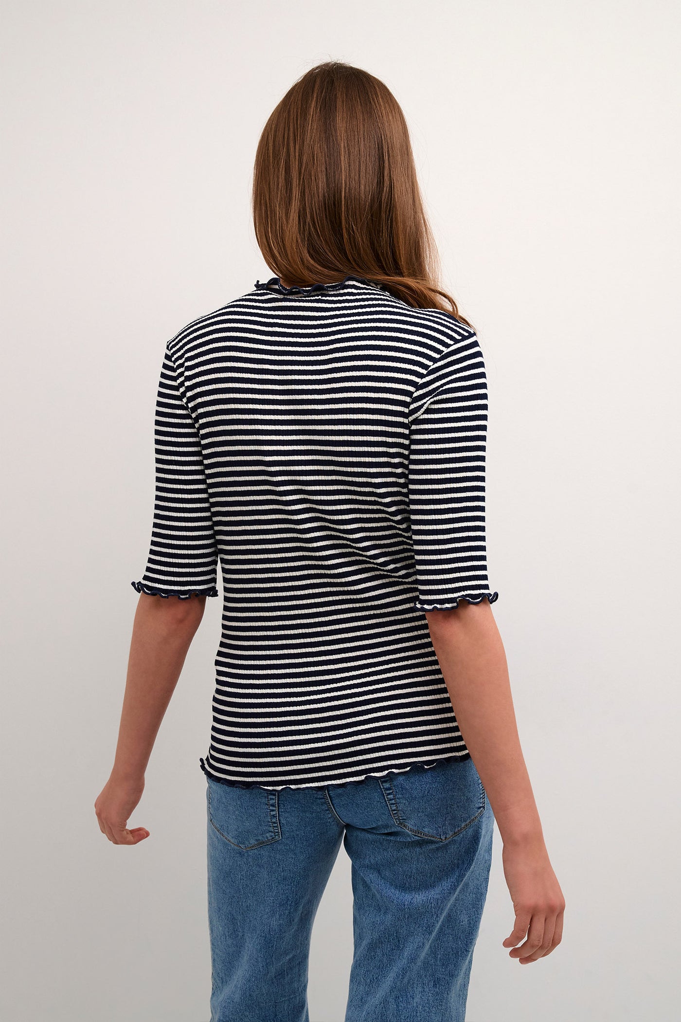 CandaceKB Stripe SS Night Sky/Egret Stripe - 10103631
