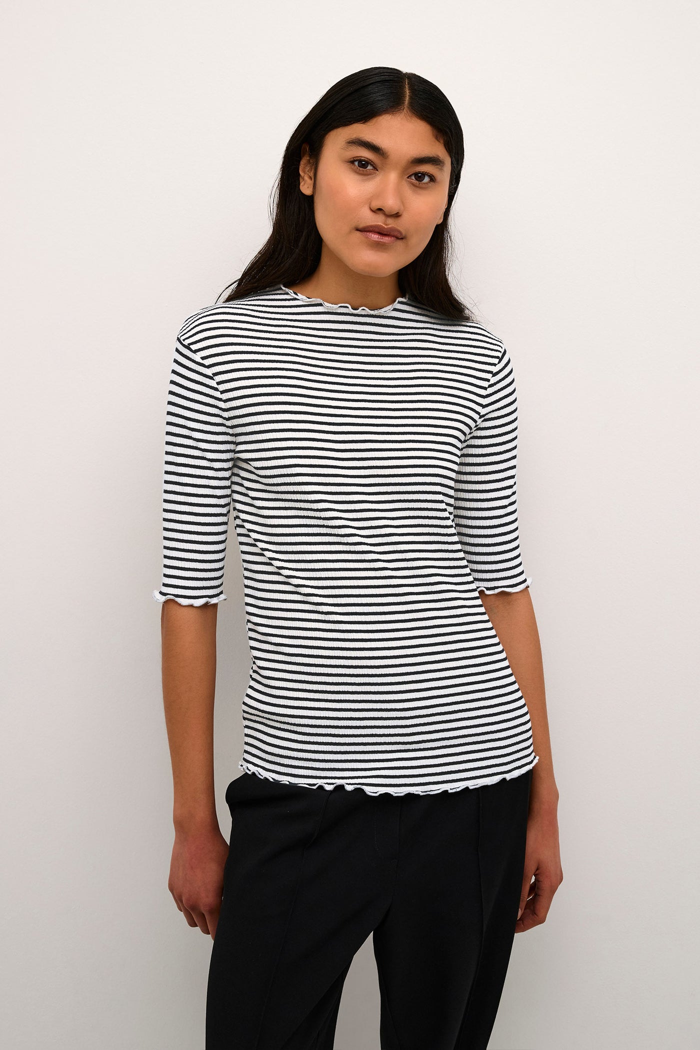 CandaceKB Stripe SS Egret/Night Sky Stripe - 10103631