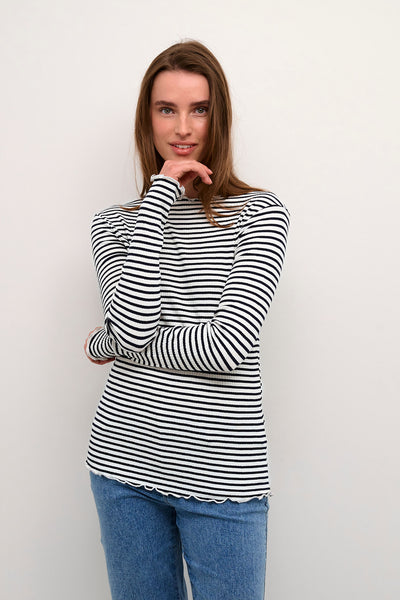 CandaceKB Stripe LS Egret/Night Sky Stripe - 10103632 Thumbnail