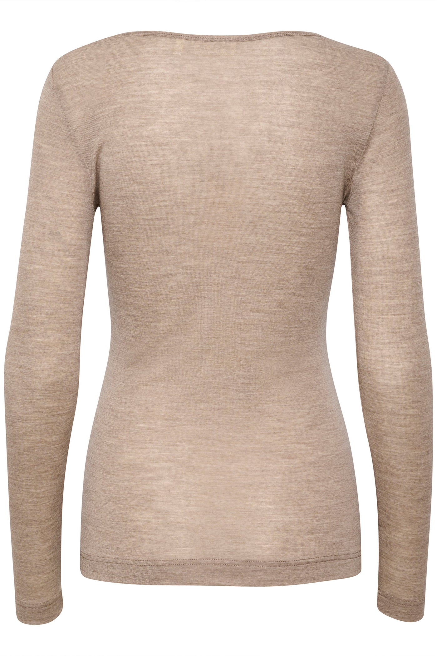 FangIW T-Shirt  LS Oatmeal Melange - 30106096