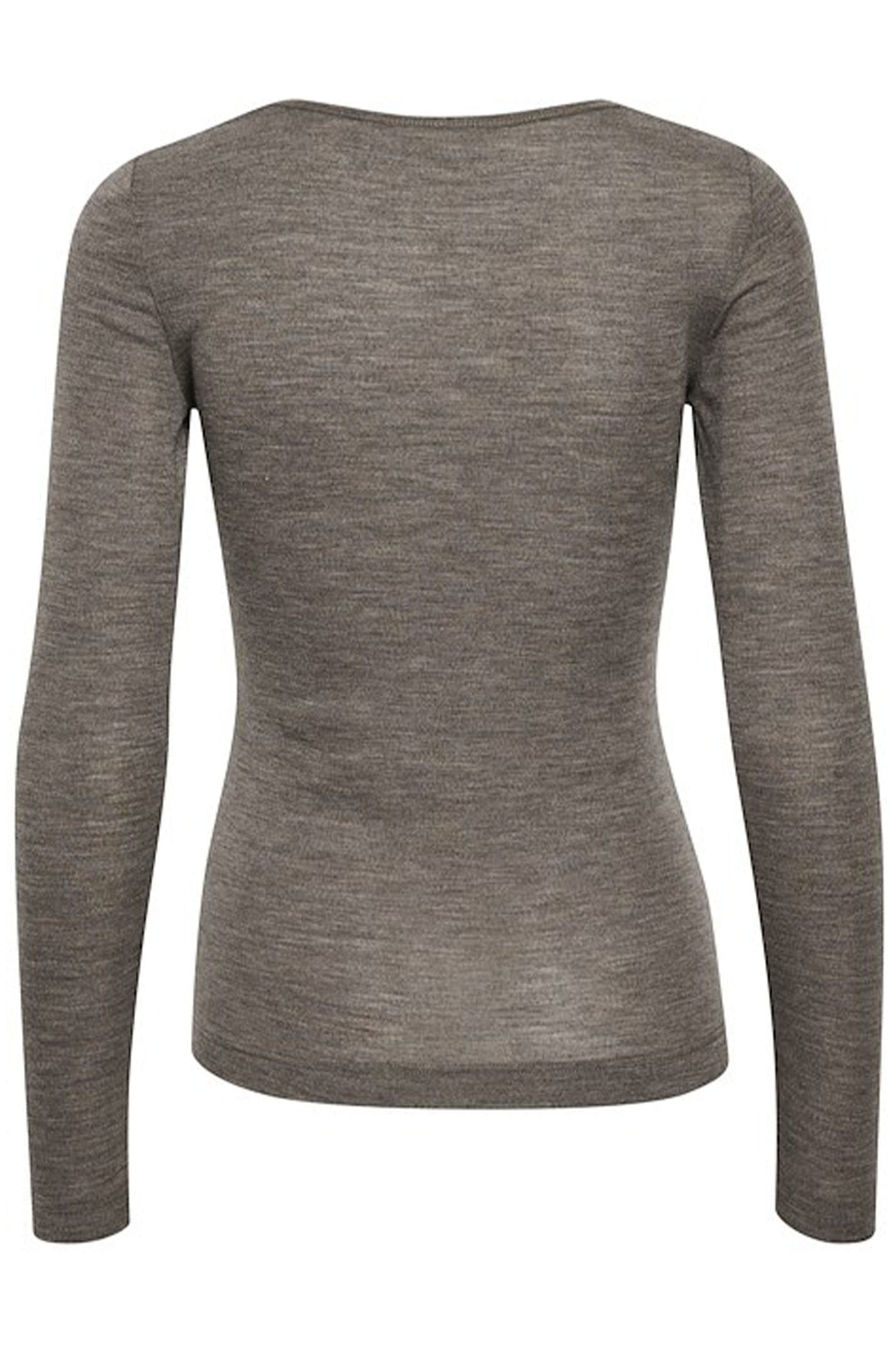 FangIW T-Shirt  LS Brown Melange - 30106096