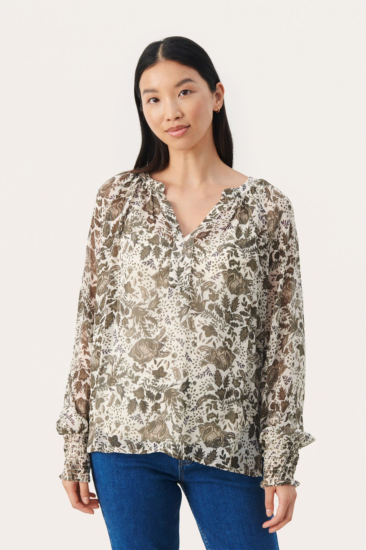 KettaPW BL Dusky Green Fleur Print - 30306545