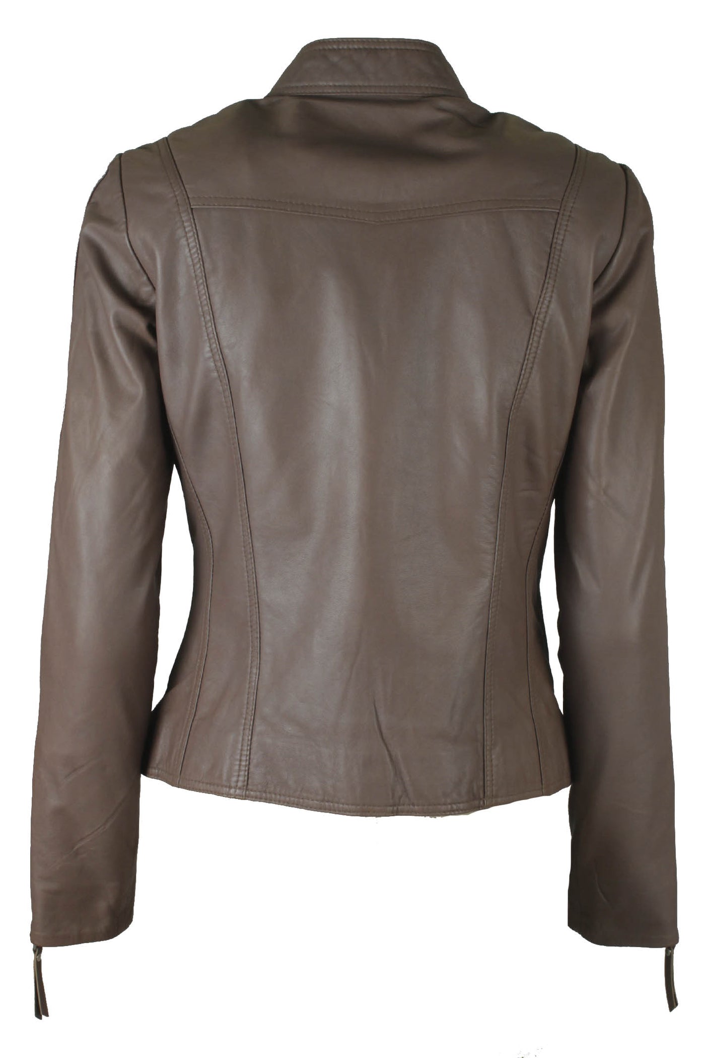 Biker Jacket Satin Beige w. Silver acc. - 10245