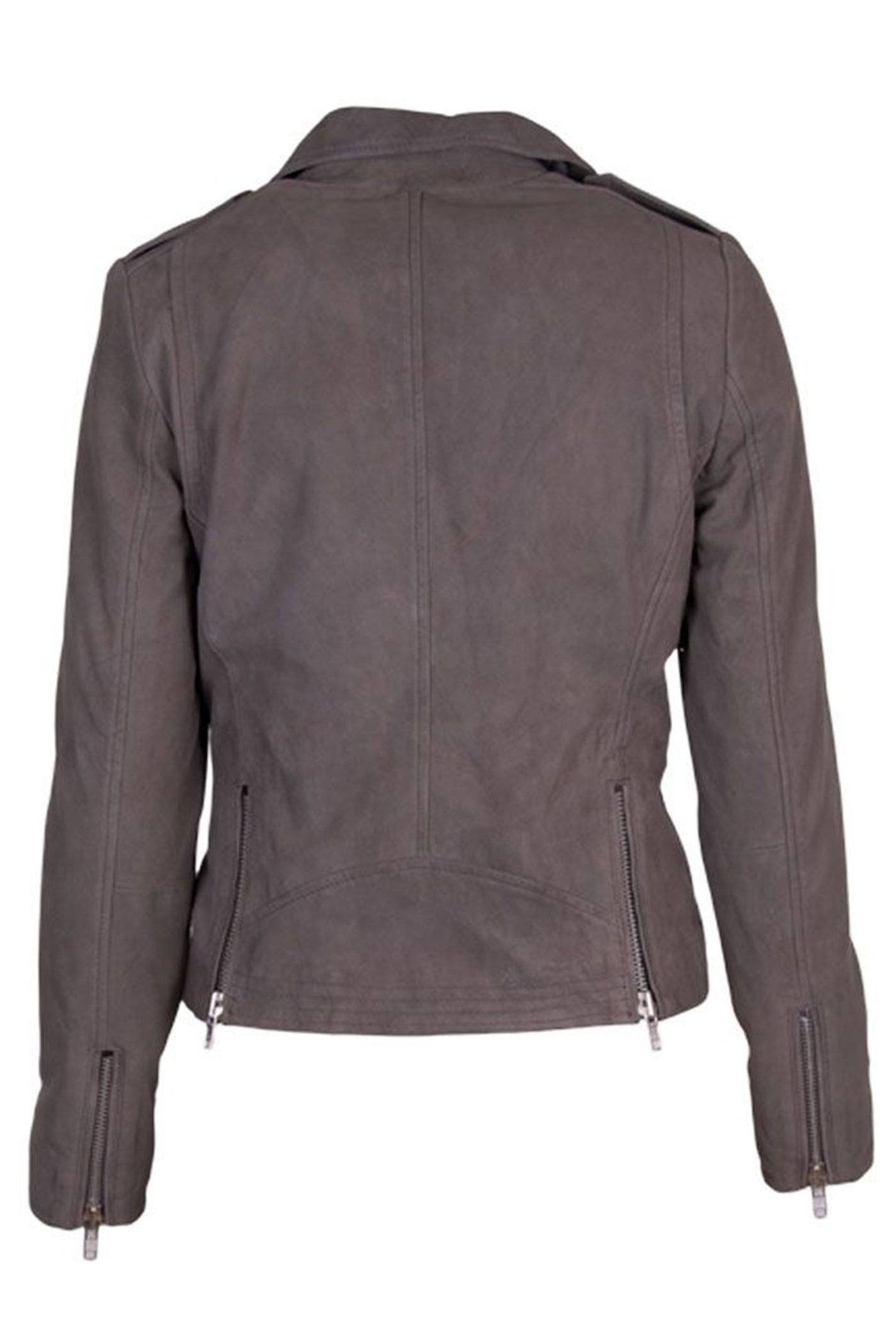 Biker jacket with heavy zipper Grey - 10588