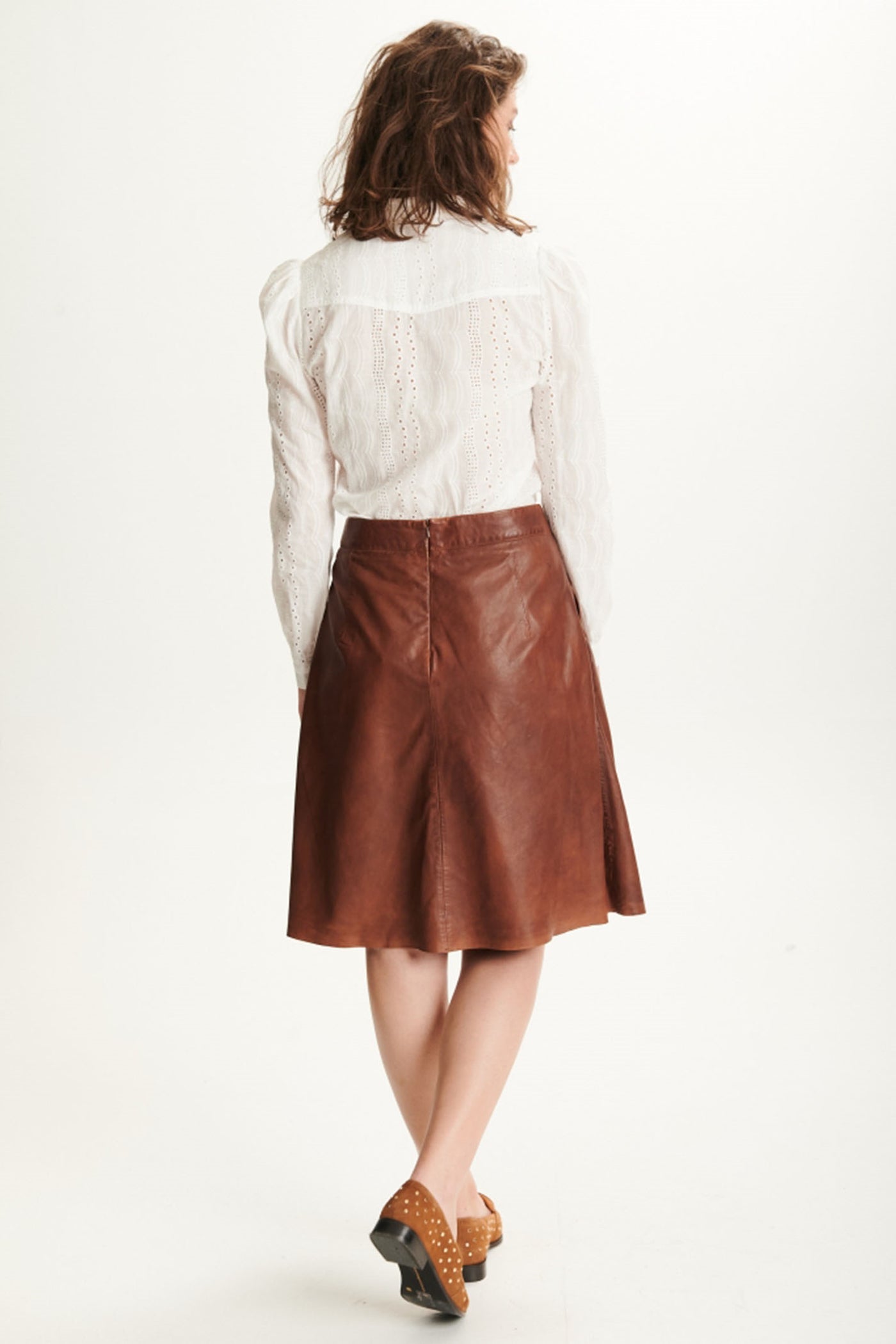 A-Shaped Skirt DARK COGNAC - 100069