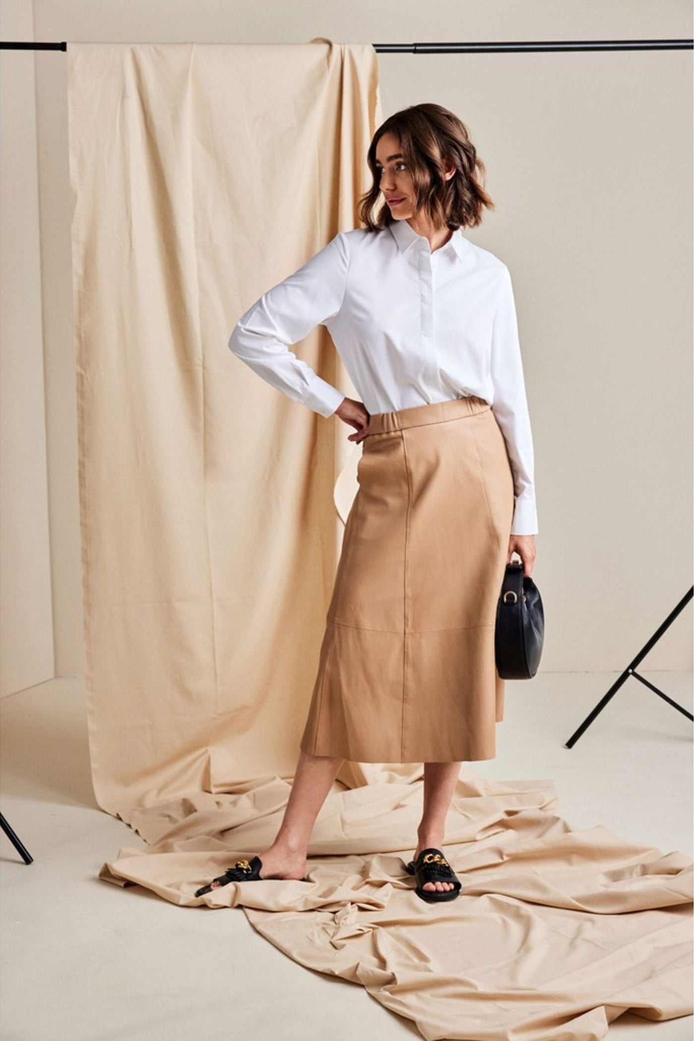 A-Shape Skirt LATTE - 100096