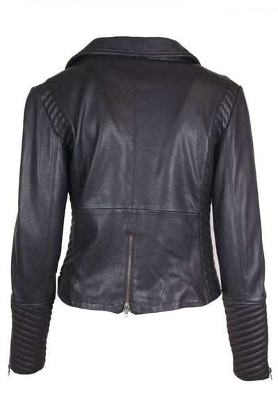 Biker with heavy zips Black - 10634H Thumbnail