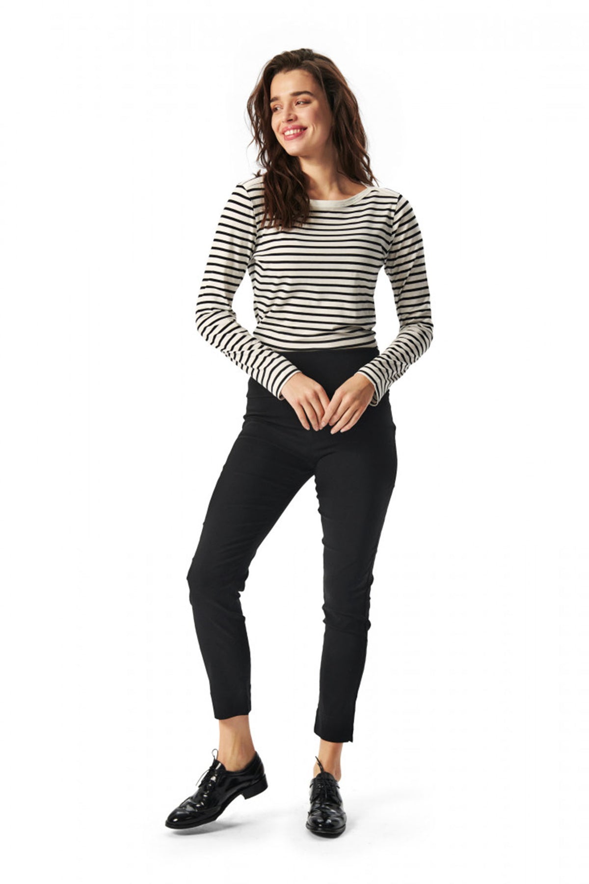 Magic stretch bukser med slids Black - 9-0291-0119