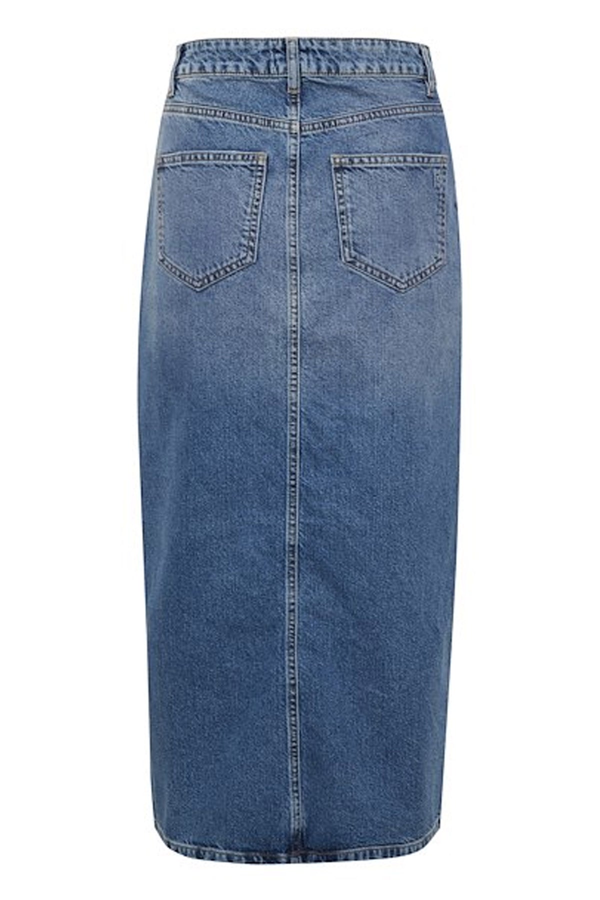 MWLouis Wrap 123 Skirt Medium Blue Retro Wash - 10703793