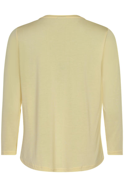 Nina t-shirt 3/4 sleeve Light yellow - 14920 Thumbnail