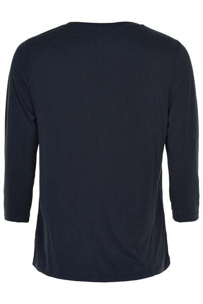 Nina t-shirt 3/4 sleeve Navy - 14920 Thumbnail