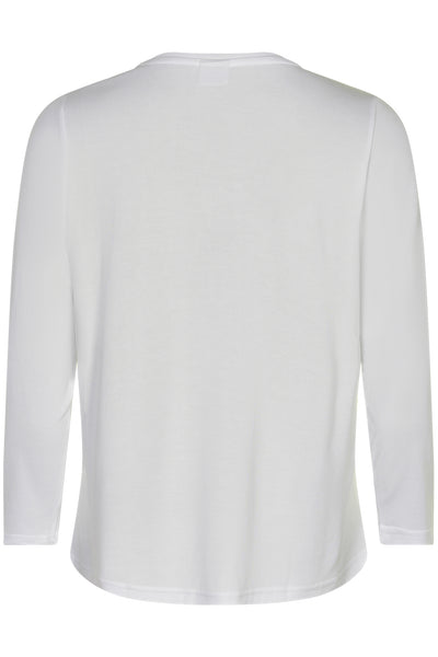 Nina t-shirt 3/4 sleeve White - 14920 Thumbnail