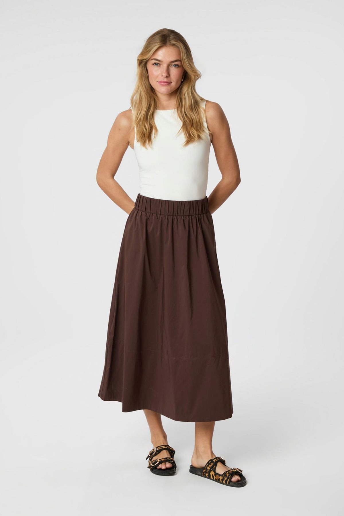 Yara Poplin Dark brown - 158280