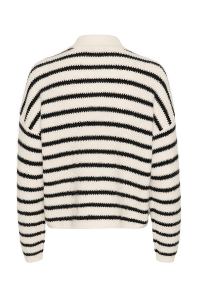 AlphaGZ short cardigan NOOS Ivory black striped - 10905931 Thumbnail