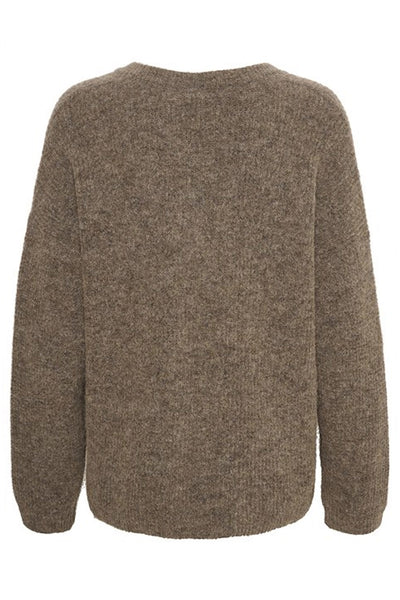AlphaGZ V-pullover NOOS Dark sand melange - 10905932 Thumbnail