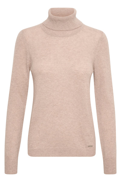 LukkaIW Rollneck Pullover BEIGE MELANGE - 30108211 Thumbnail