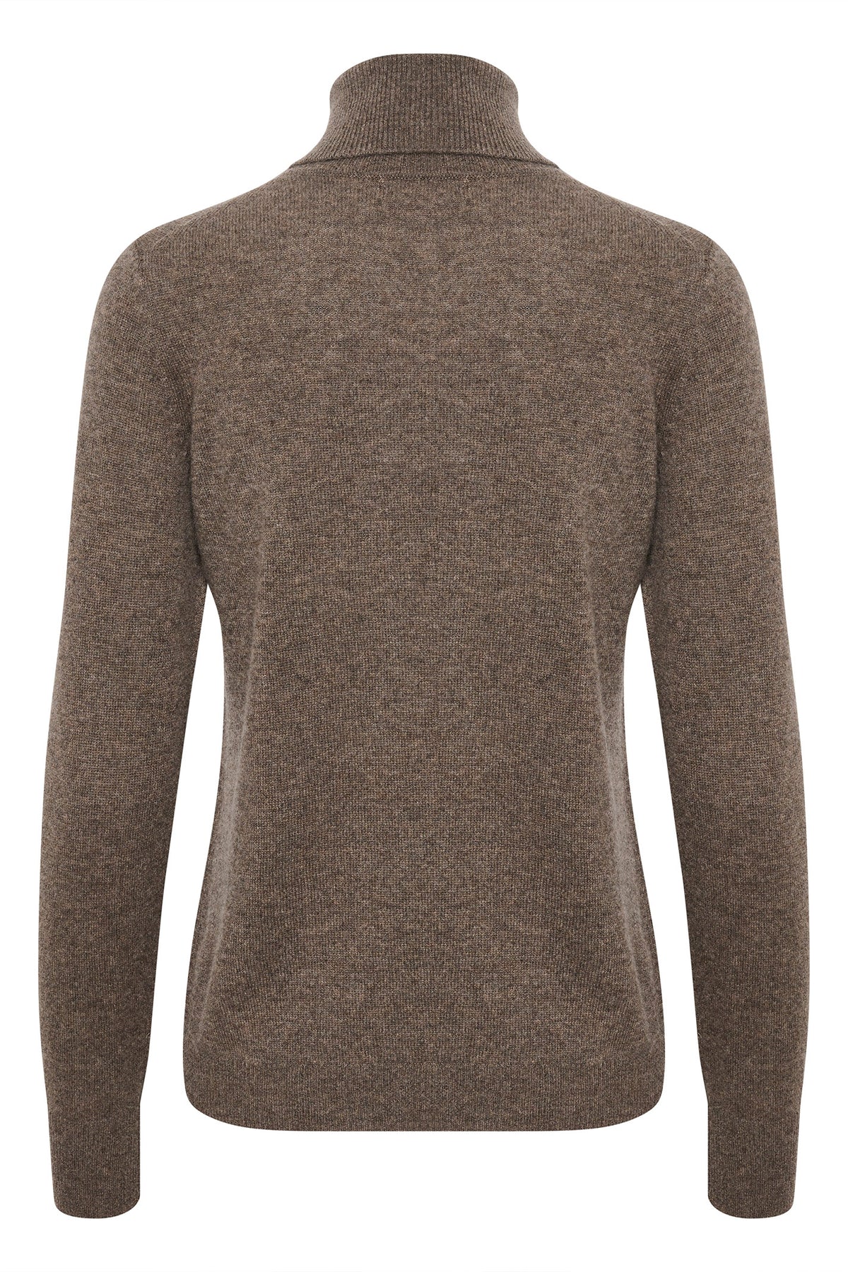 LukkaIW Rollneck Pullover Brown Melange - 30108211
