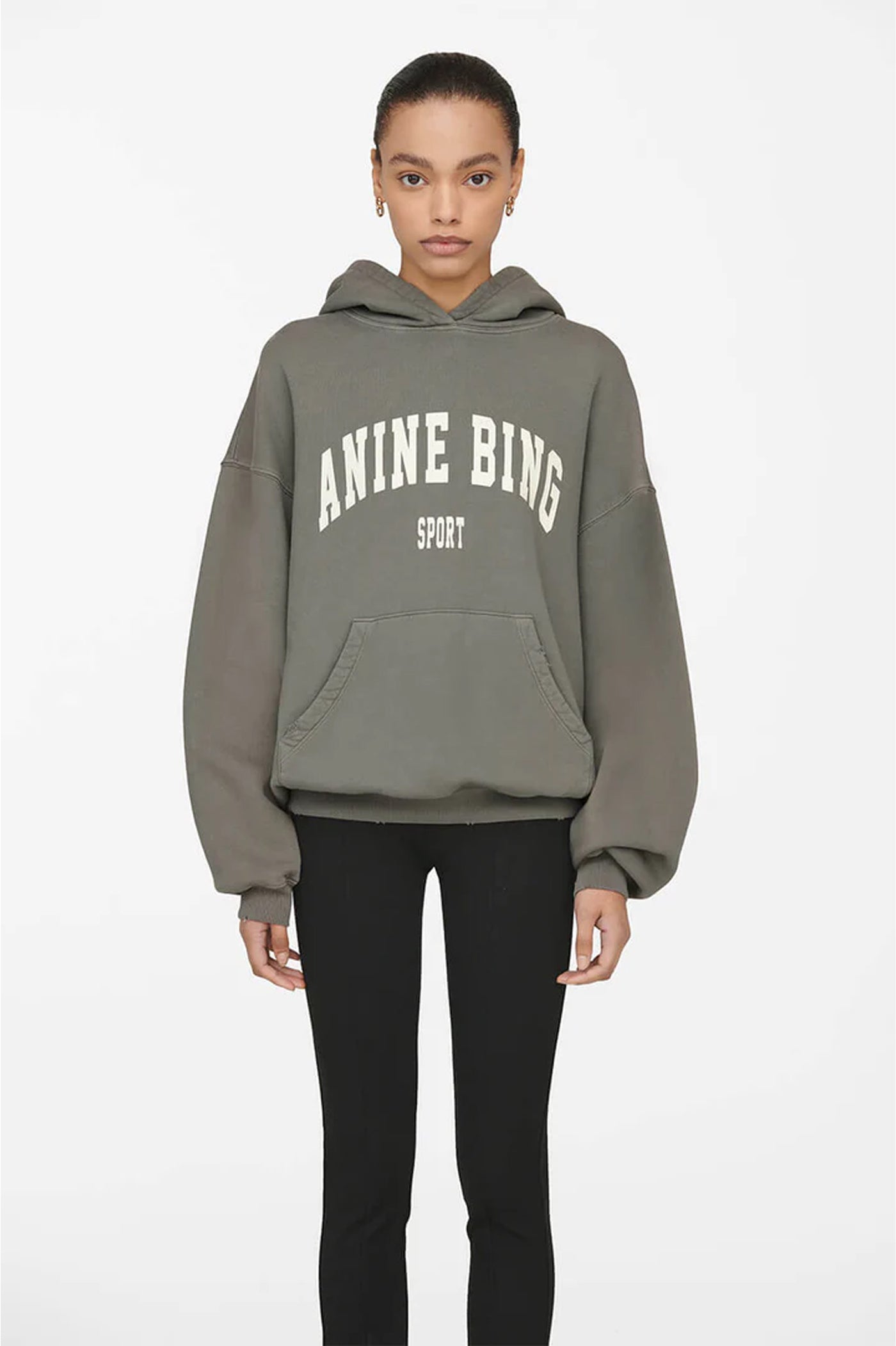 A-08-5185-009 HARVEY SWEAT-SHI Dusty Olive - A-08-5185-009 HARVEY