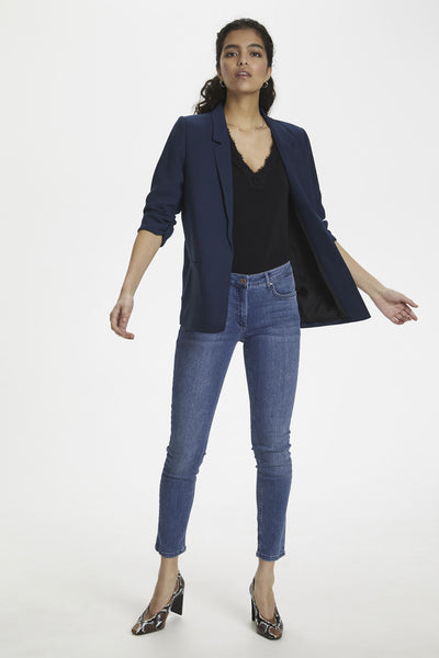 SLShirley Blazer Navy - 30403608 Thumbnail
