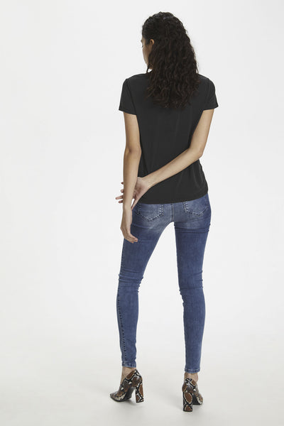 SLColumbine V-neck SS Black - 30404284 Thumbnail