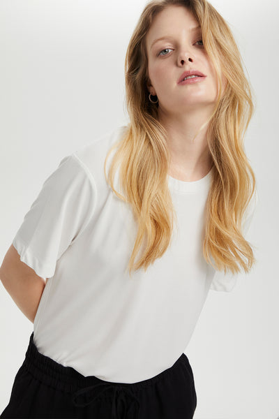 SLColumbine Loose Fit Tee Broken White - 30406247 Thumbnail