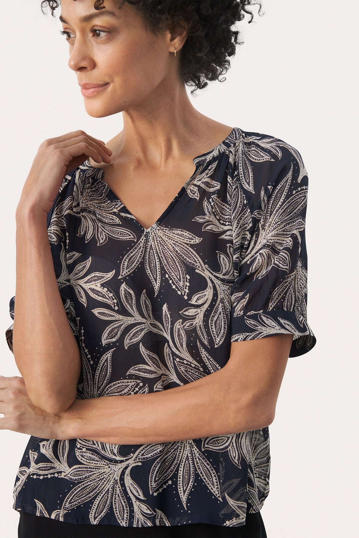 PopsyPW BL Dark Navy Delicate Leaf - 30307904