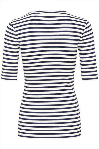 DagnaIW Striped T-Shirt Whisper White/ Midnight Magic - 30107269 Thumbnail