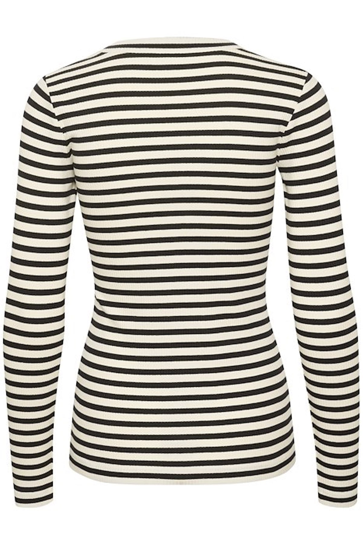 DagnaIW Striped Tshirt LS Black / Whisper White - 30108561