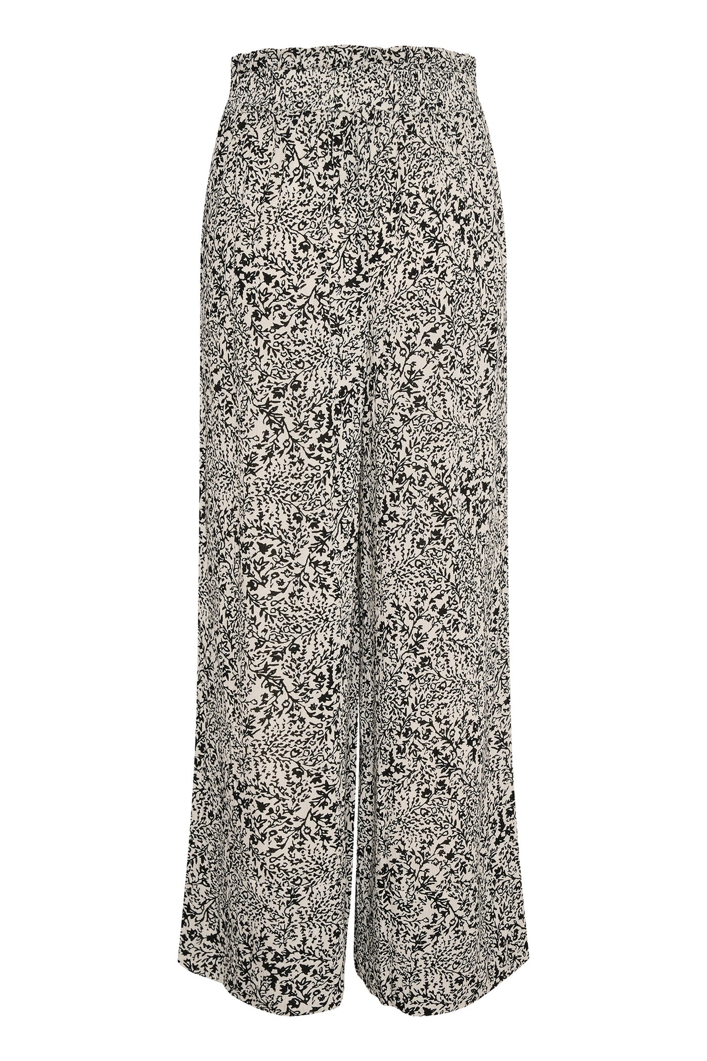 SLZaya Pants Black and White Ditsy Print - 30406693
