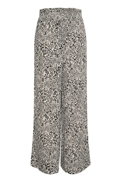 SLZaya Pants Black and White Ditsy Print - 30406693 Thumbnail