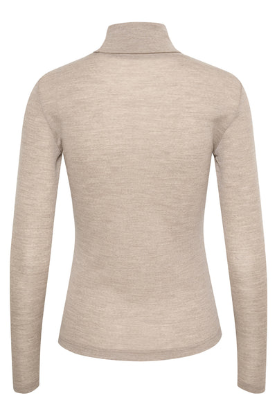 NiniaGZ wool rollneck NOOS Sand melange - 10906717 Thumbnail