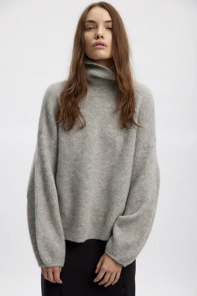 AlphaGZ ls rollneck NOOS Light Grey Melange - 10906730 Thumbnail