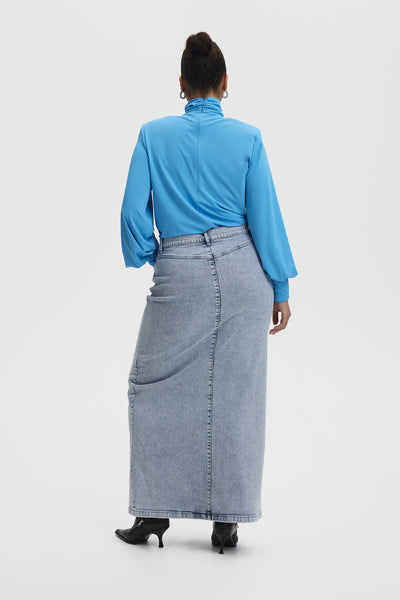 SiwGZ HW long skirt Light blue washed - 10908501 Thumbnail