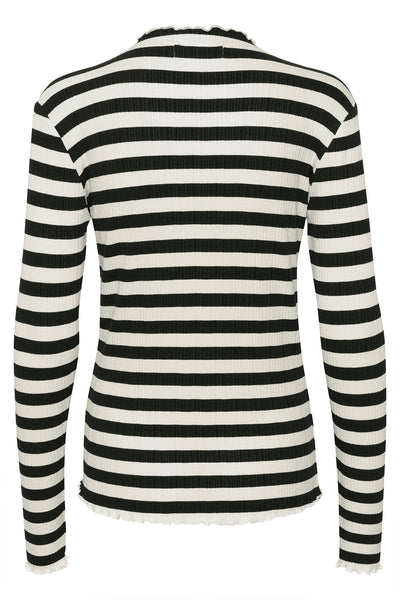 CandaceKB Big Stripe LS Egret/Meteorite Stripe - 10104638 Thumbnail