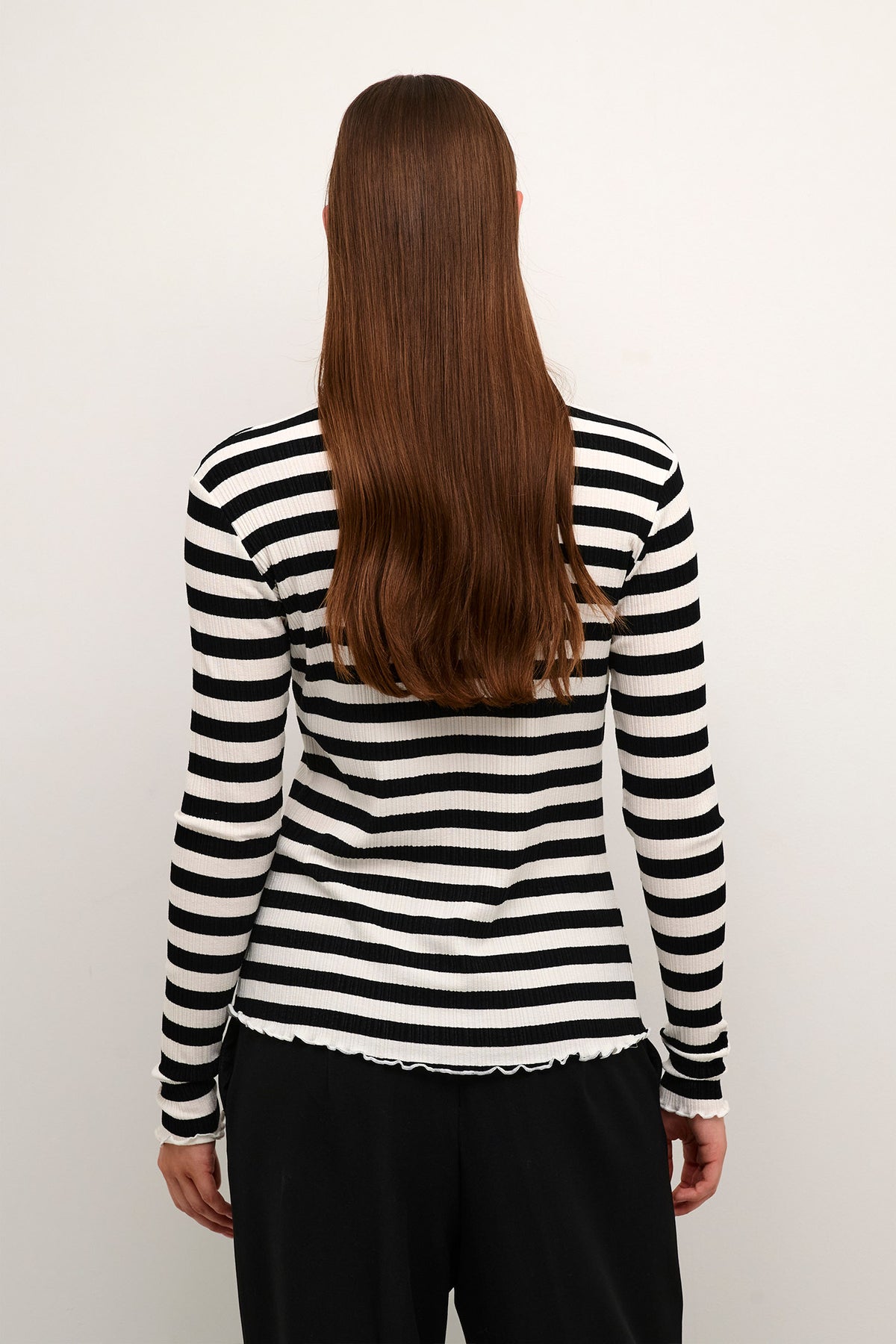 CandaceKB Big Stripe LS Egret/Meteorite Stripe - 10104638