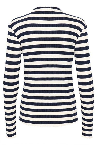 CandaceKB Big Stripe LS Egret/Night Sky Stripe - 10104638 Thumbnail