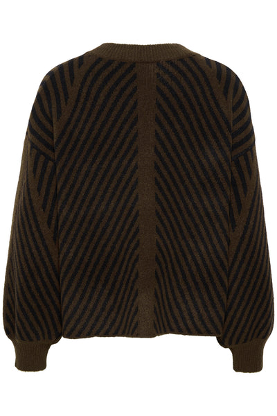 KAvera Knit Pullover Java/Black Stripe - 10507817 Thumbnail