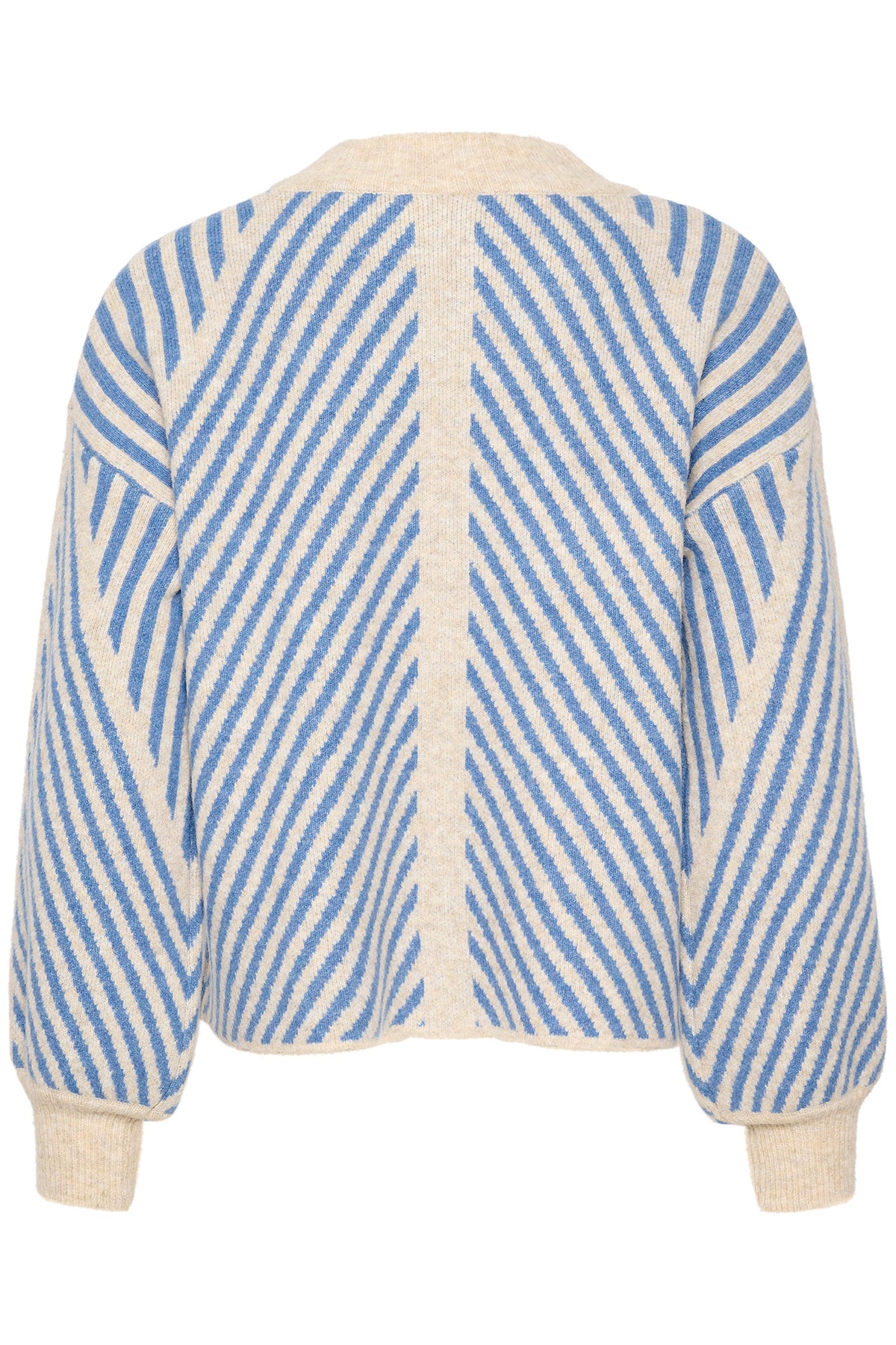 KAvera Knit Pullover Beige/Cornflower Stripe - 10507817