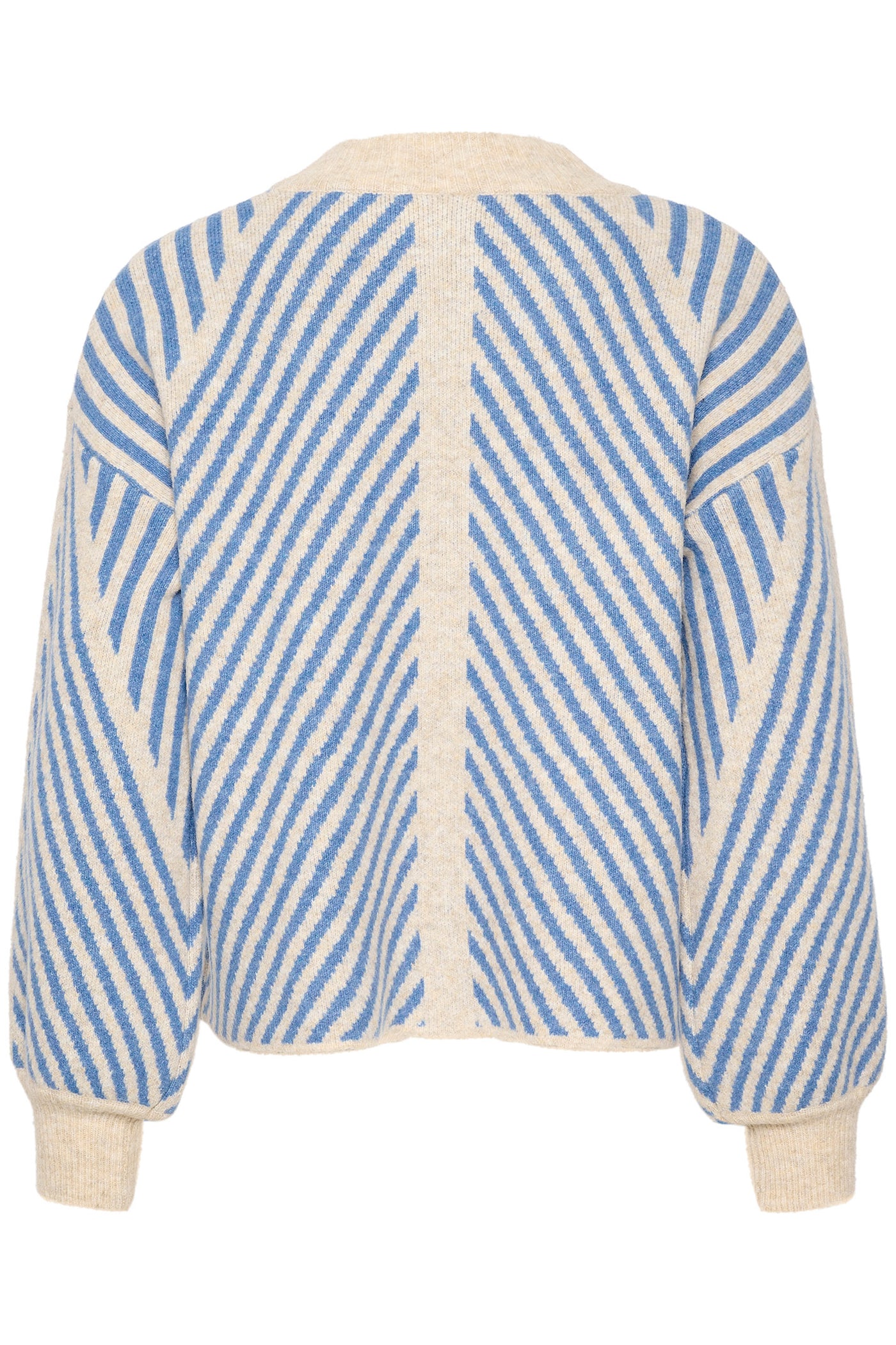 KAvera Knit Pullover Beige/Cornflower Stripe - 10507817