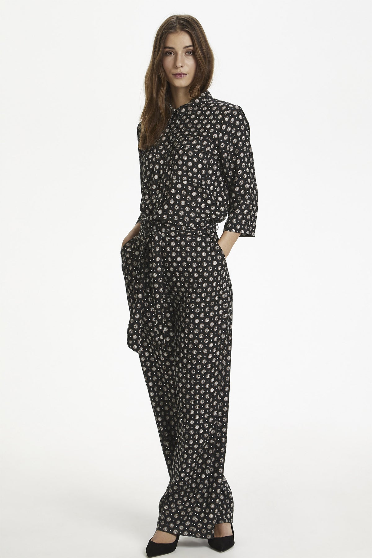 KArutie Jumpsuit Black Tie/dot AOP - 10504535