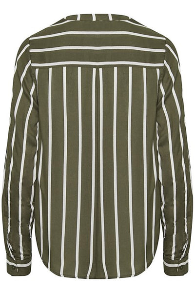 KAbabara Blouse Grape Leaf/Chalk stripe - 10504603 Thumbnail