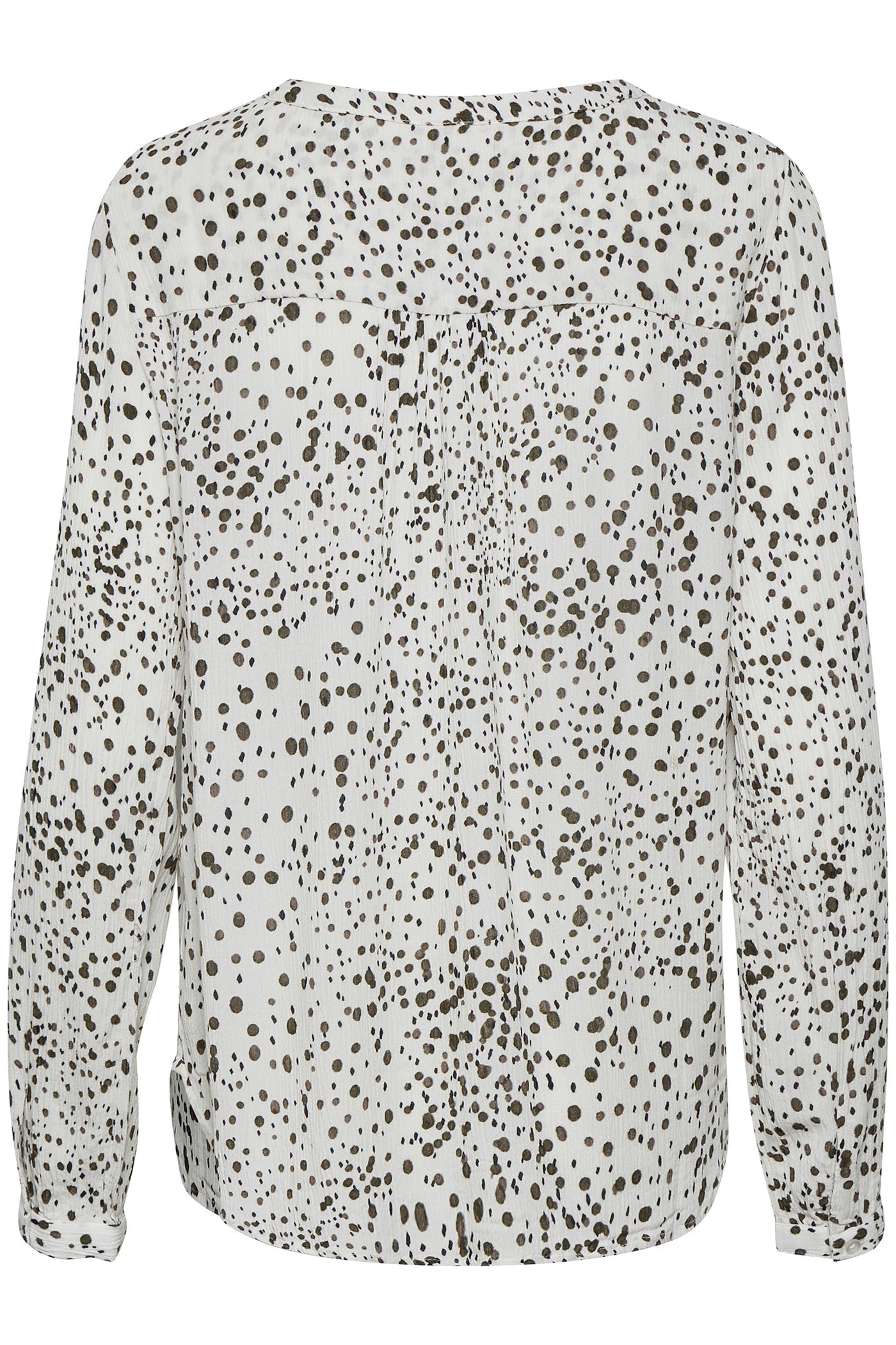 KAdebra Amber Blouse LS Chalk/Green Watercolor Dot - 10505365