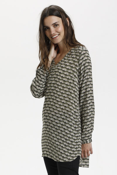 KAbellen Amber Tunic Grape Leaf  Fan Print - 10505374 Thumbnail