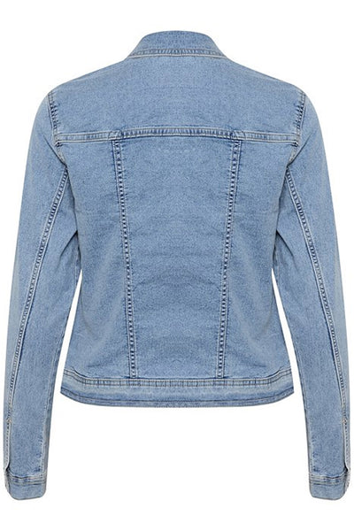 KAvicky Jeans Jacket Light Blue Washed Denim - 10505380 Thumbnail