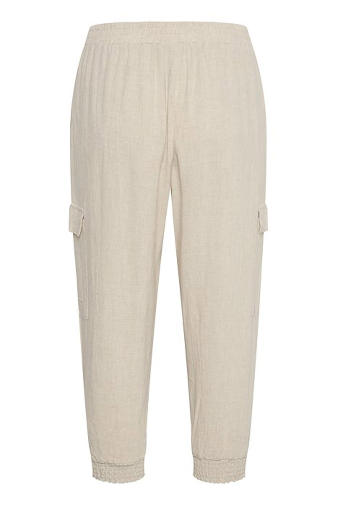 KAliny Capri Pants Light Sand Linen - 10505458