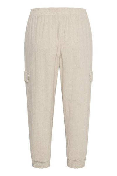 KAliny Capri Pants Light Sand Linen - 10505458 Thumbnail