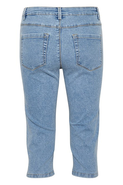 KAvicky Capri Jeans Light Blue Washed Denim - 10505521 Thumbnail