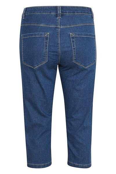 KAvicky Capri Jeans Medium Blue Washed Denim - 10505521 Thumbnail