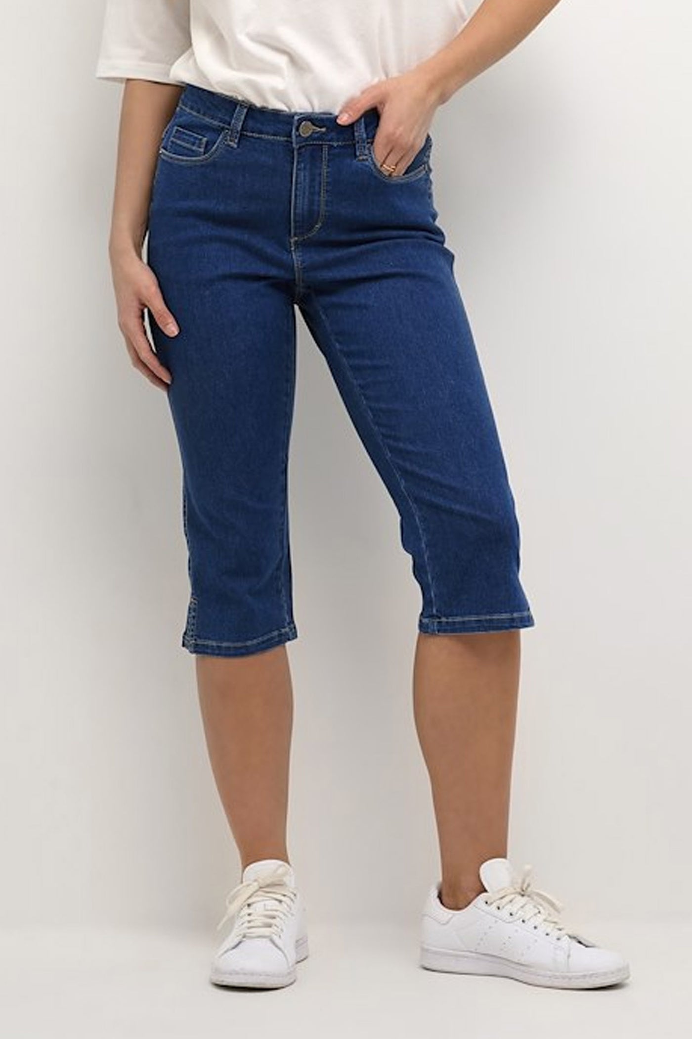 KAvicky Capri Jeans Medium Blue Washed Denim - 10505521