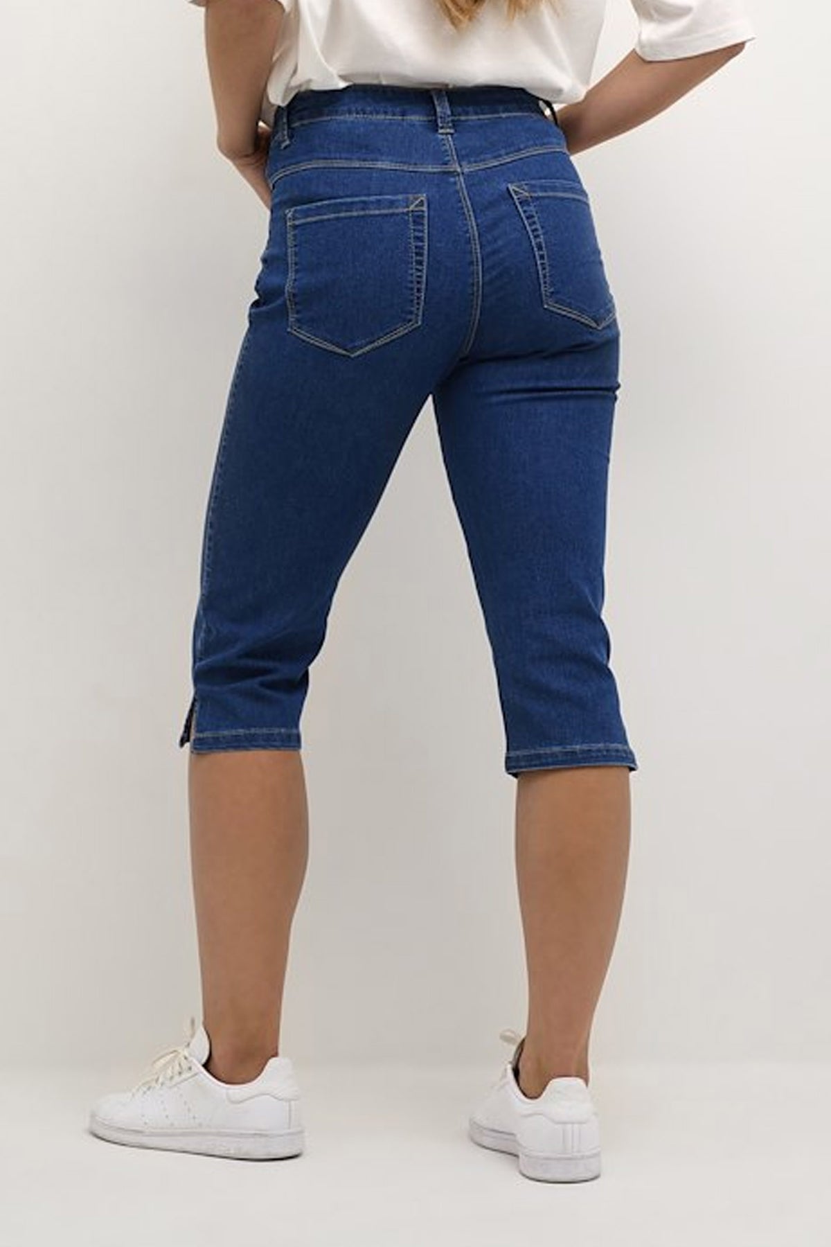 KAvicky Capri Jeans Medium Blue Washed Denim - 10505521